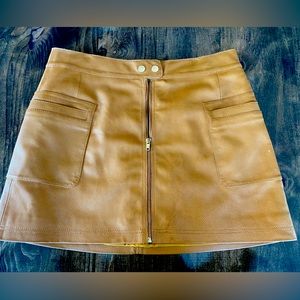 Free People vegan leather miniskirt size 12